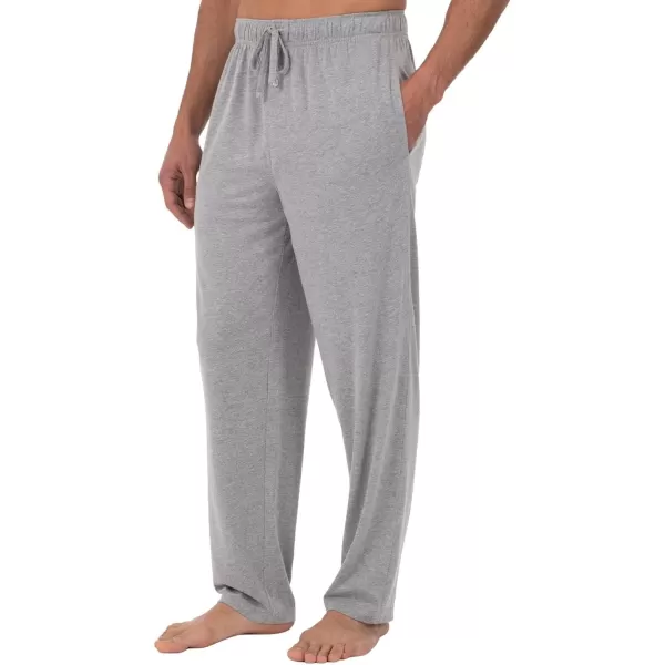 imageFruit of the Loom Mens Extended Sizes Jersey Knit Sleep Pajama Lounge Pant 1 ampamp 2 PacksLight Grey Heather