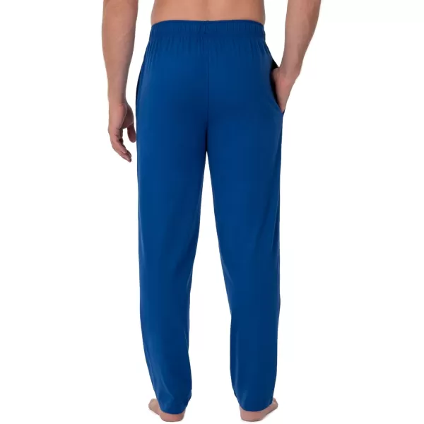 imageFruit of the Loom Mens Extended Sizes Jersey Knit Sleep Pajama Lounge Pant 1 ampamp 2 PacksMazarine Blue