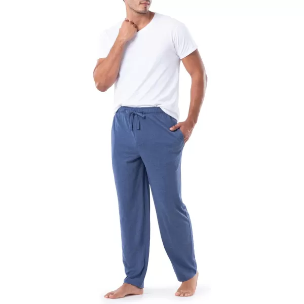 imageFruit of the Loom Mens Extended Sizes Jersey Knit Sleep Pajama Lounge Pant 1 ampamp 2 PacksNavy Heather