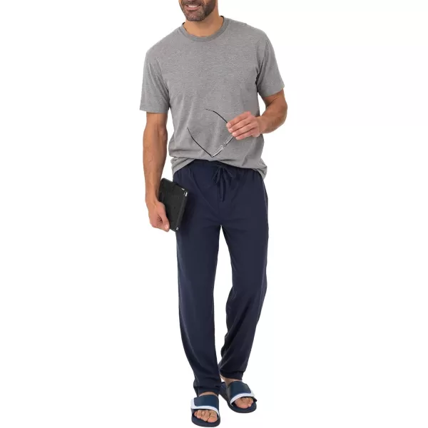 imageFruit of the Loom Mens Extended Sizes Jersey Knit Sleep Pajama Lounge Pant 1 ampamp 2 PacksNavyGrey 2pack