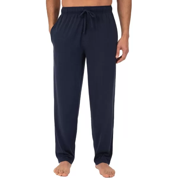 imageFruit of the Loom Mens Extended Sizes Jersey Knit Sleep Pajama Lounge Pant 1 ampamp 2 PacksNavyNavy 2pack