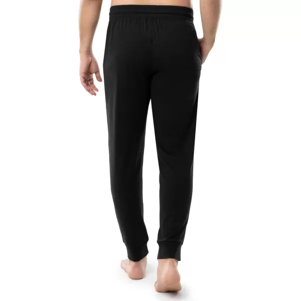 imageFruit of the Loom Mens Jersey Knit Jogger Sleep Pant 1 and 2 PacksBlack