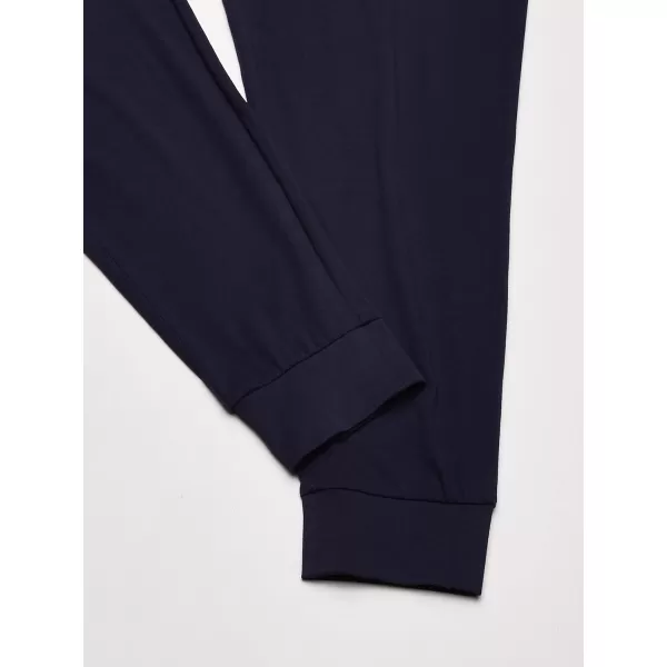 imageFruit of the Loom Mens Jersey Knit Jogger Sleep Pant 1 and 2 PacksBlackNavy