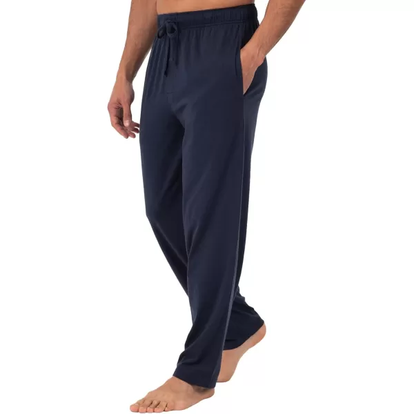 imageFruit of the Loom Mens Jersey Knit Jogger Sleep Pant 1 and 2 PacksBlackNavy