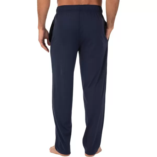 imageFruit of the Loom Mens Jersey Knit Jogger Sleep Pant 1 and 2 PacksBlackNavy