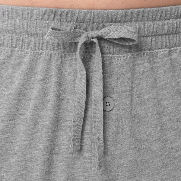 imageFruit of the Loom Mens Jersey Knit Jogger Sleep Pant 1 and 2 PacksGrey Heather