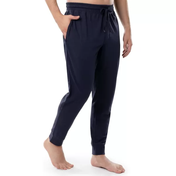 imageFruit of the Loom Mens Jersey Knit Jogger Sleep Pant 1 and 2 PacksNavy