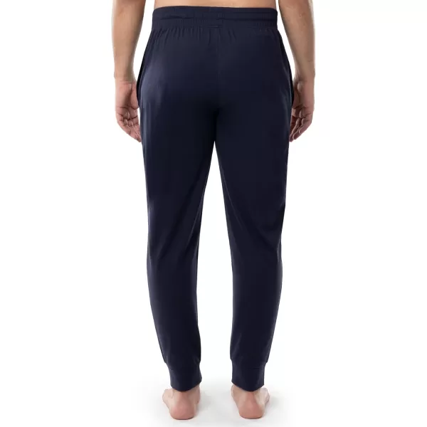 imageFruit of the Loom Mens Jersey Knit Jogger Sleep Pant 1 and 2 PacksNavy