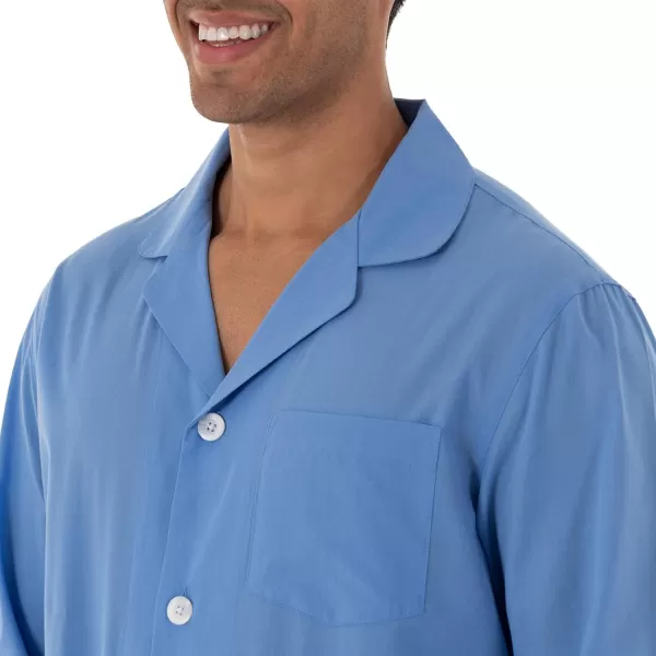 imageFruit of the Loom Mens Long Sleeve Broadcloth Pajama SetAzure Blue