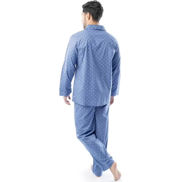 imageFruit of the Loom Mens Long Sleeve Broadcloth Pajama SetMedium Blue