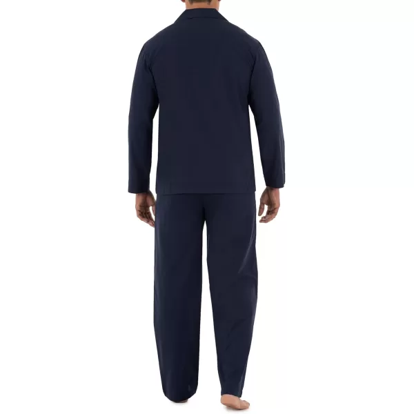 imageFruit of the Loom Mens Long Sleeve Broadcloth Pajama SetNavy