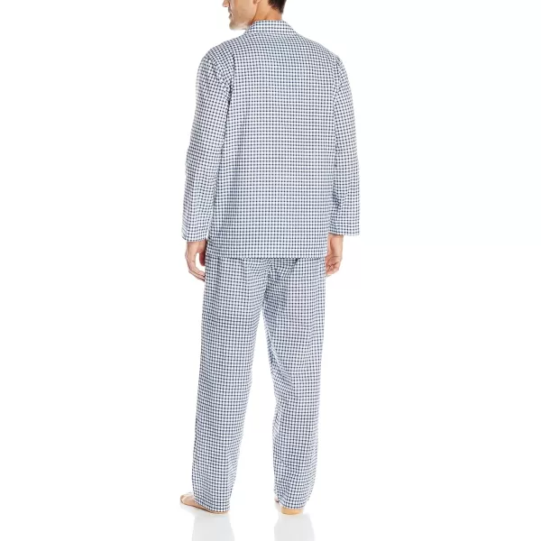 imageFruit of the Loom Mens Long Sleeve Broadcloth Pajama SetNavy Check