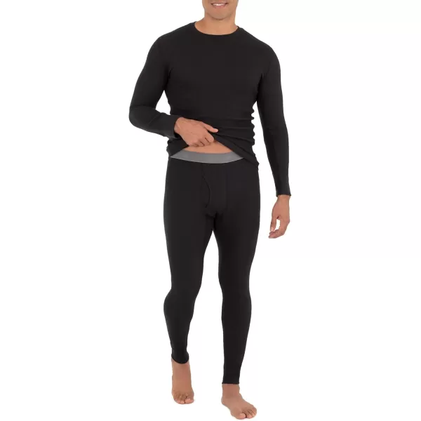 imageFruit of the Loom Mens Recycled Premium Waffle Thermal Underwear Long Johns Bottom 1 2 3 and 4 PacksBlack 4 Pack