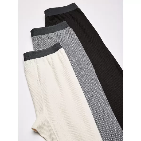 imageFruit of the Loom Mens Recycled Premium Waffle Thermal Underwear Long Johns Bottom 1 2 3 and 4 PacksBlackGreystone HeatherNatural