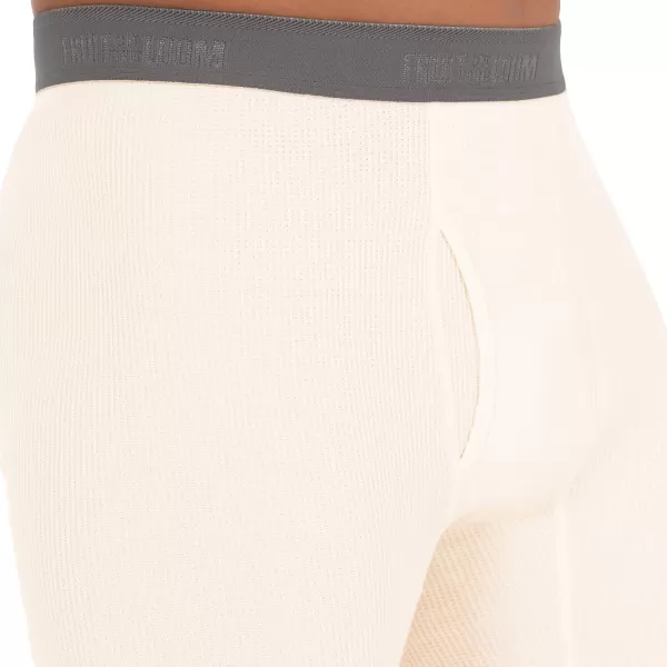 imageFruit of the Loom Mens Recycled Premium Waffle Thermal Underwear Long Johns Bottom 1 2 3 and 4 PacksNatural