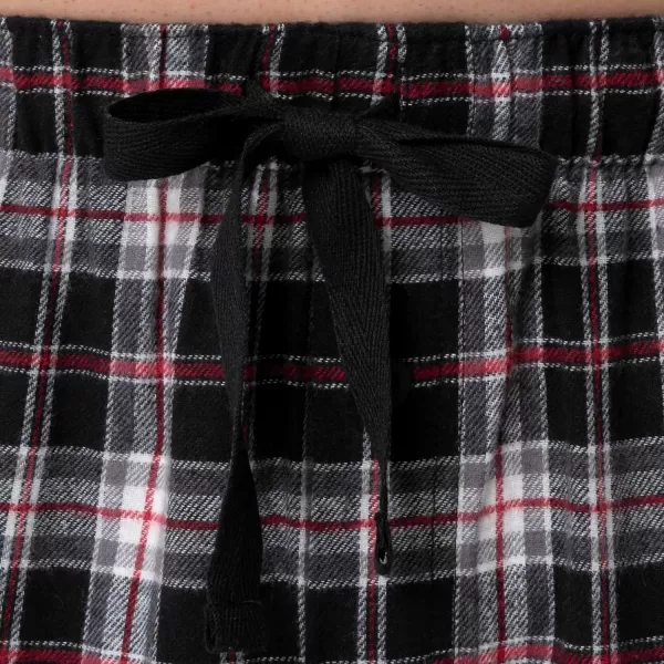 imageFruit of the Loom Mens Soft Flannel Pajama Lounge Sleep PantBlack Plaid