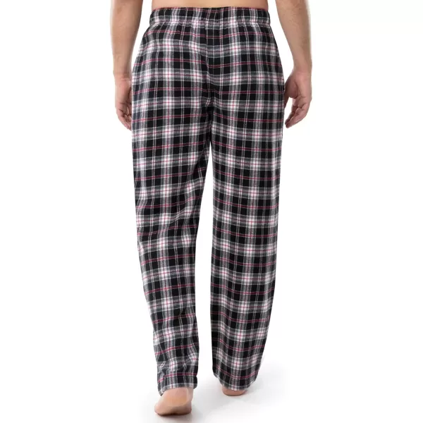 imageFruit of the Loom Mens Soft Flannel Pajama Lounge Sleep PantBlack Plaid