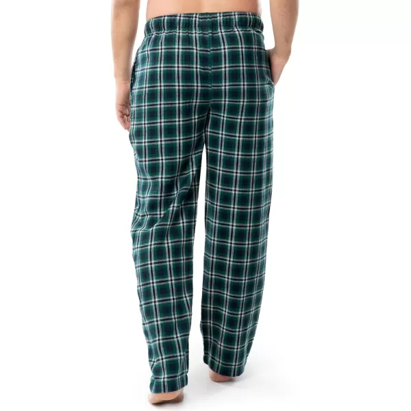 imageFruit of the Loom Mens Soft Flannel Pajama Lounge Sleep PantGreen Plaid