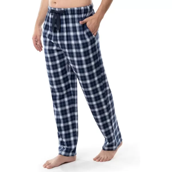 imageFruit of the Loom Mens Soft Flannel Pajama Lounge Sleep PantNavy Plaid