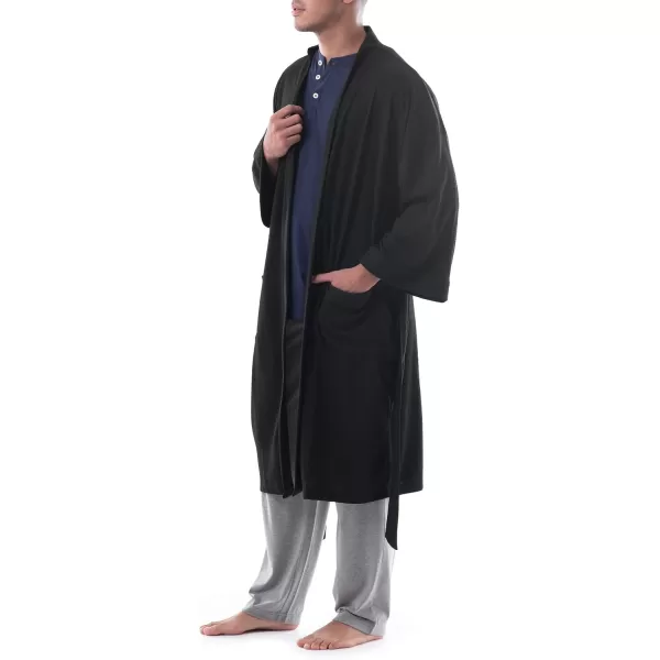 imageFruit of the Loom Mens Waffle Kimono RobeBlack