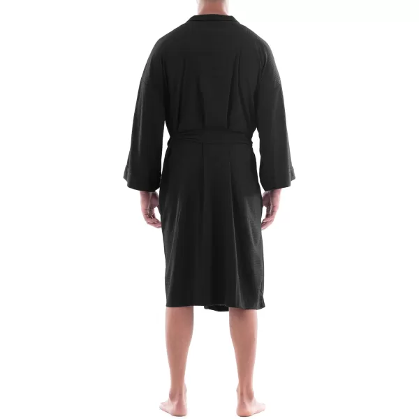 imageFruit of the Loom Mens Waffle Kimono RobeBlack