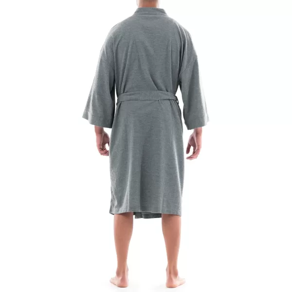 imageFruit of the Loom Mens Waffle Kimono RobeGrey Heather