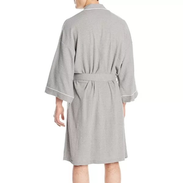 imageFruit of the Loom Mens Waffle Kimono RobeHeather Grey