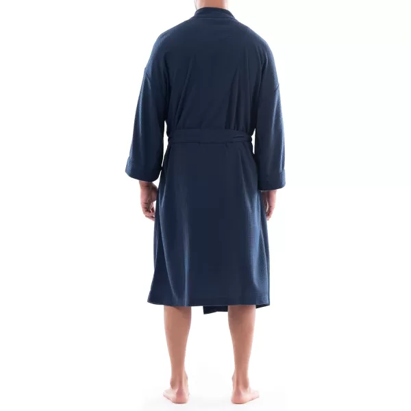 imageFruit of the Loom Mens Waffle Kimono RobeNavy