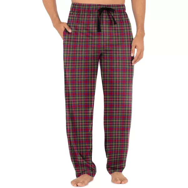 imageFruit of the Loom mens Broadcloth Woven Sleep Pajama PantBlue PlaidRed