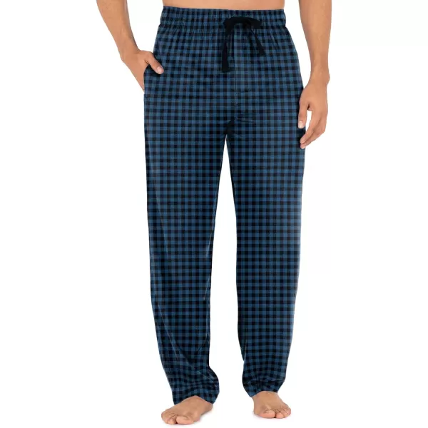 imageFruit of the Loom mens Broadcloth Woven Sleep Pajama PantBlue PlaidWhite