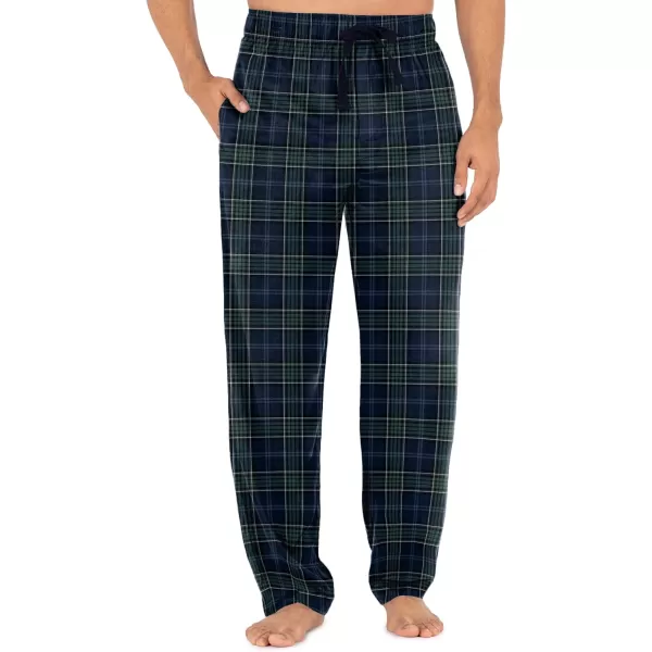 imageFruit of the Loom mens Broadcloth Woven Sleep Pajama PantNavy PlaidGreen