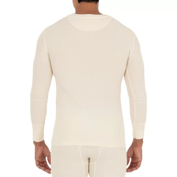 imageFruit of the Loom mens Recycled Waffle Thermal Underwear Crew Top 1 and 2 PacksBlackNatural