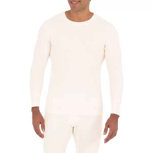 imageFruit of the Loom mens Recycled Waffle Thermal Underwear Set Top and BottomNatural