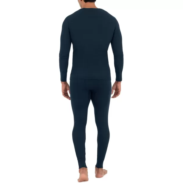 imageFruit of the Loom mens Recycled Waffle Thermal Underwear Set Top and BottomNavy