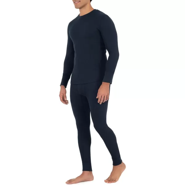 imageFruit of the Loom mens Recycled Waffle Thermal Underwear Set Top and BottomNavy