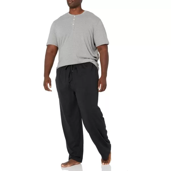 imageFruit of the Loom Mens 2Piece Jersey Knit Pajama SetGrey Heather