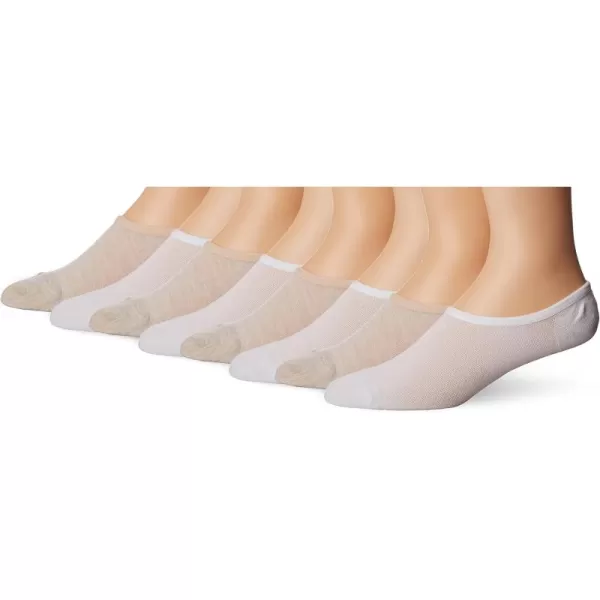 imageFruit of the Loom Mens Breathable No Show Active Liner Socks4 Pair Pack WhiteKhaki Shoe Size 612