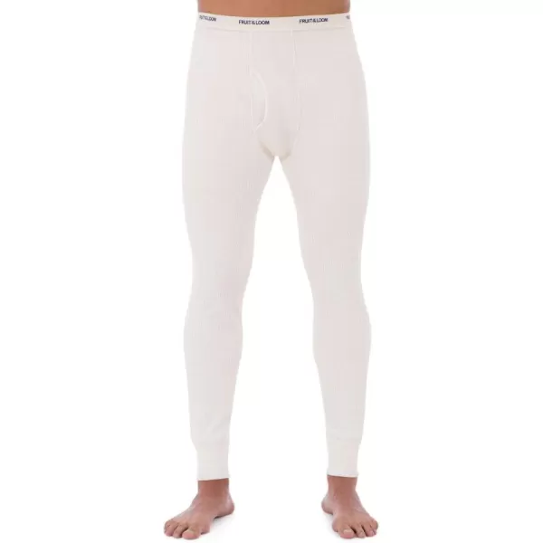 imageFruit of the Loom Mens Classic Midweight Waffle Thermal Underwear Bottoms 1 ampamp 2 PacksNatural 1pack