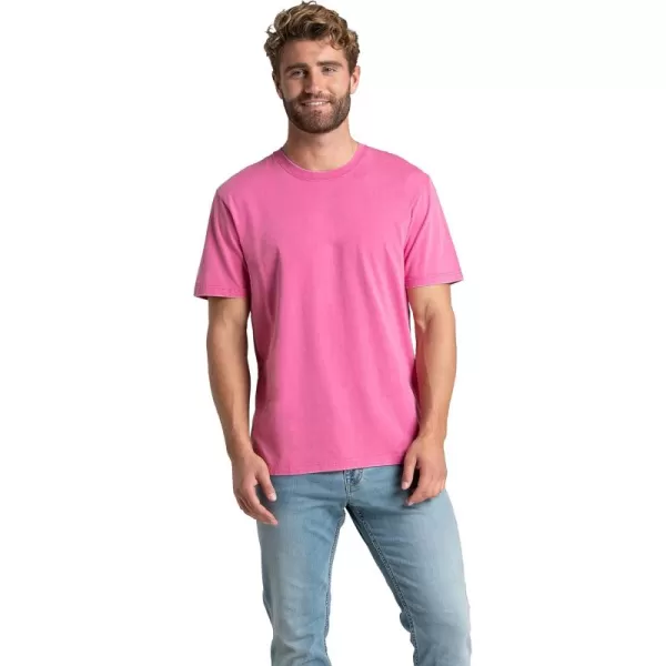 imageFruit of the Loom Mens Crafted Comfort Tee Relaxed ampamp Classic Fit Sizes S2xClassic Fit  Cotton  Pink Flash