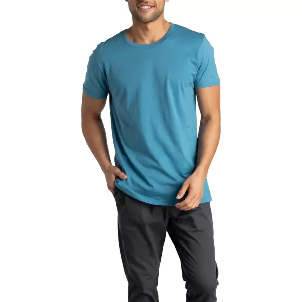 imageFruit of the Loom Mens Crafted Comfort Tee Relaxed ampamp Classic Fit Sizes S2xClassic Fit  Pima Cotton  Neptune Blue