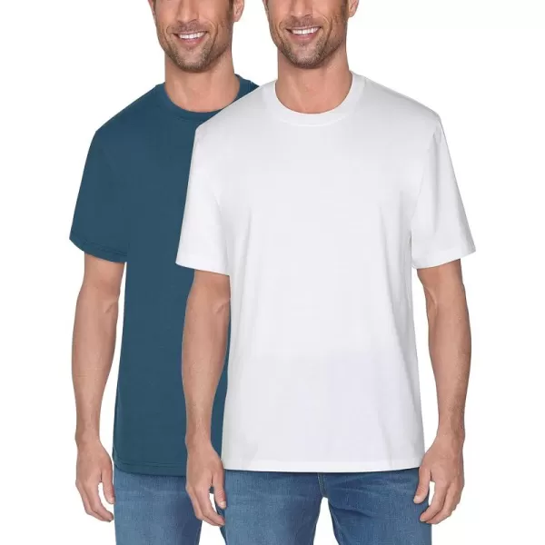 Relaxed Fit - Cotton - 2 Pack - White/Smoke Blue