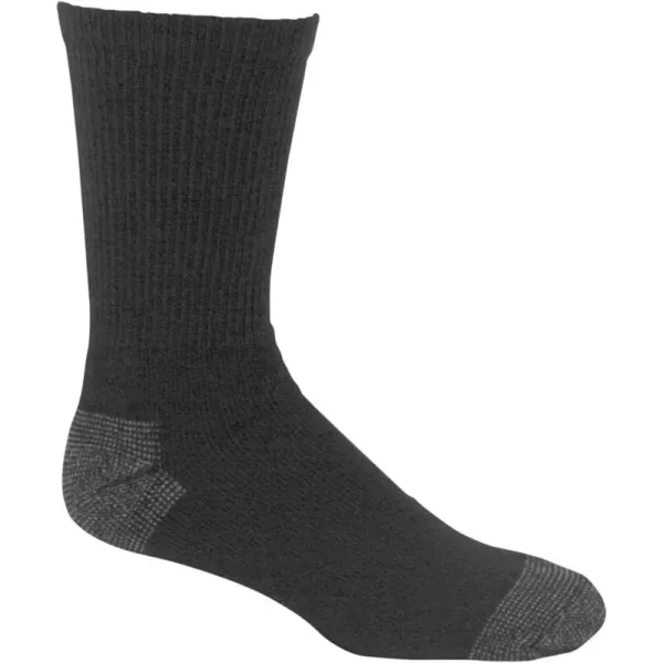 imageFruit of the Loom Mens Essential 6 Pair Pack Casual Socks with Cushion and Arch SupportBlack