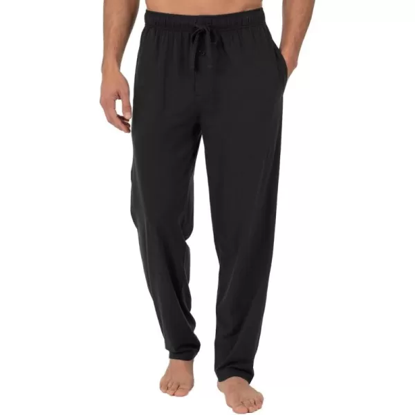 imageFruit of the Loom Mens Extended Sizes Jersey Knit Sleep Pajama Lounge Pant 1 ampamp 2 PacksBlack