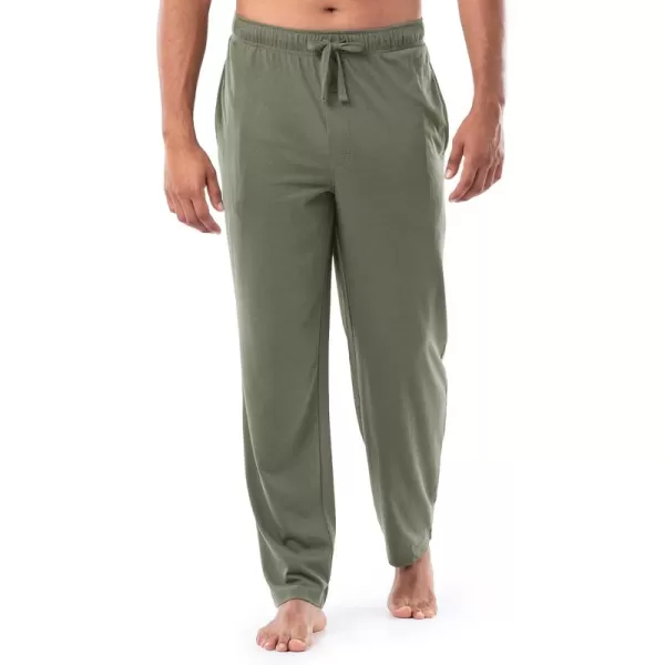 imageFruit of the Loom Mens Extended Sizes Jersey Knit Sleep Pajama Lounge Pant 1 ampamp 2 PacksDark Green