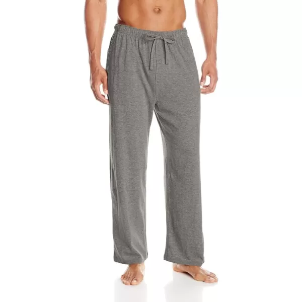 imageFruit of the Loom Mens Extended Sizes Jersey Knit Sleep Pajama Lounge Pant 1 ampamp 2 PacksGrey Heather 1 Pack