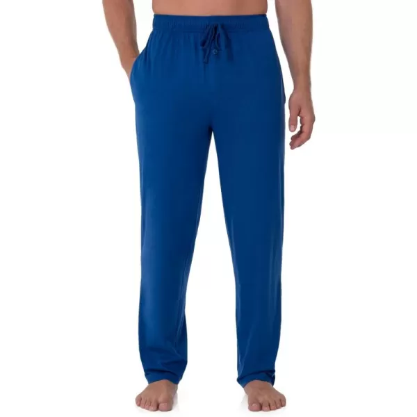 imageFruit of the Loom Mens Extended Sizes Jersey Knit Sleep Pajama Lounge Pant 1 ampamp 2 PacksMazarine Blue