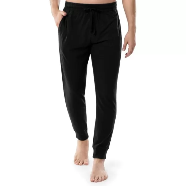 imageFruit of the Loom Mens Jersey Knit Jogger Sleep Pant 1 and 2 PacksBlack