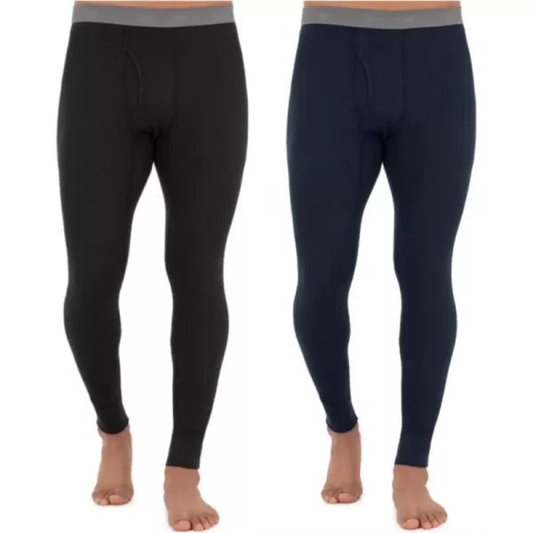 imageFruit of the Loom Mens Recycled Premium Waffle Thermal Underwear Long Johns Bottom 1 2 3 and 4 PacksBlackNavy