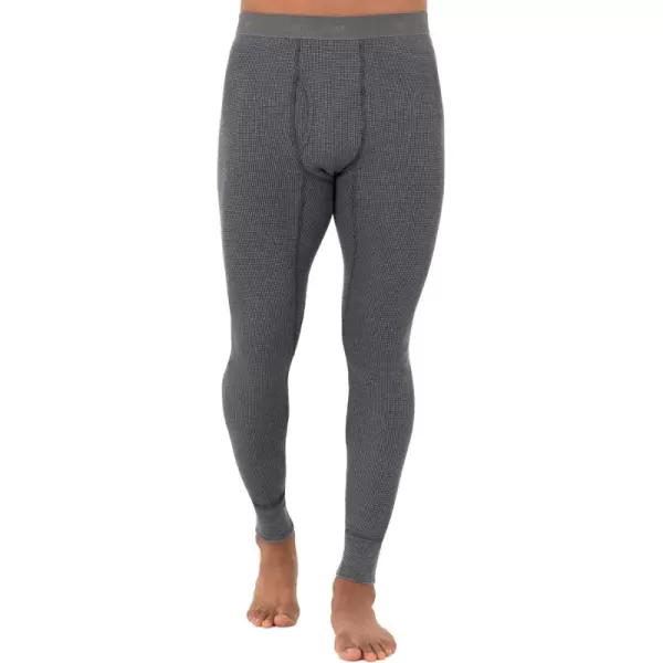 imageFruit of the Loom Mens Recycled Premium Waffle Thermal Underwear Long Johns Bottom 1 2 3 and 4 PacksGreystone Heather