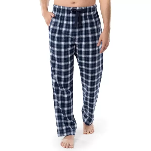 imageFruit of the Loom Mens Soft Flannel Pajama Lounge Sleep PantNavy Plaid